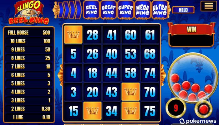 slingo reel king slot gameplay